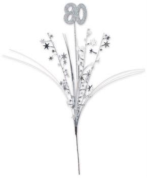 Glittered "80" Metallic Star Spray