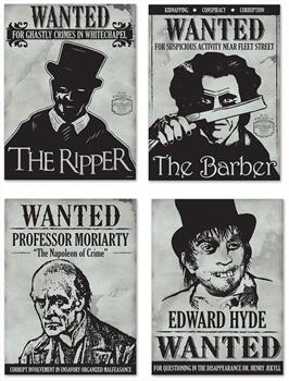 Sherlock Holmes Wanted Sign Cutouts