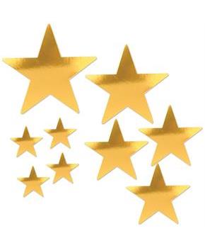 Pkgd Foil Star Cutouts