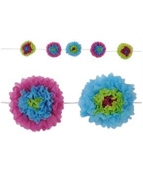 Tissue Flower Garland