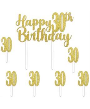 Happy "30th" Birthday Cake Topper