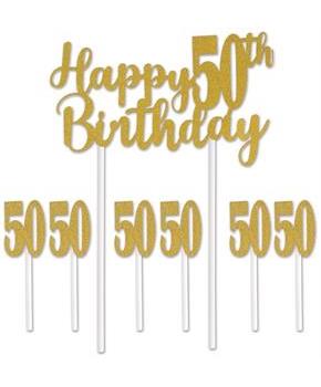 Happy "50th" Birthday Cake Topper