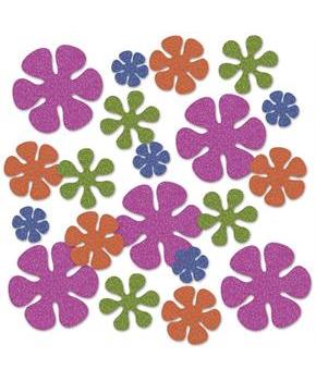 Retro Flower Deluxe Sparkle Confetti