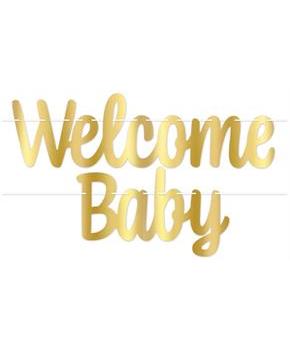 Foil Welcome Baby Streamer
