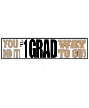 Plastic Jumbo Grad Yard Sign