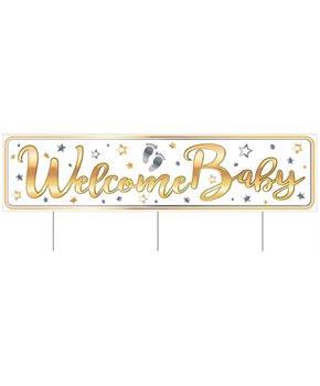 Plastic Jumbo Welcome Baby Yard Sign