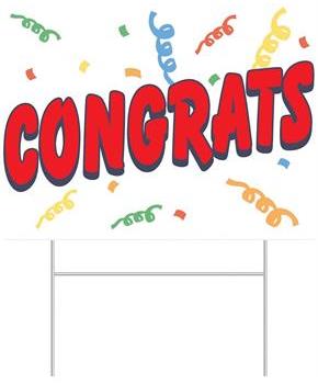 Plastic Congrats Yard Sign