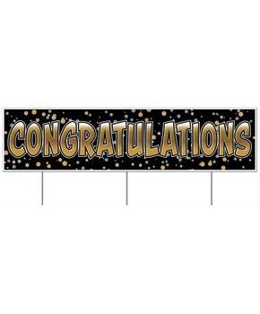 Plastic Jumbo Congratulations Yard Sign