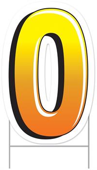 Plastic "0" Yard Sign