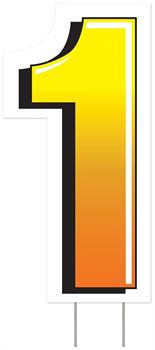 Plastic "1" Yard Sign