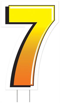 Plastic "7" Yard Sign
