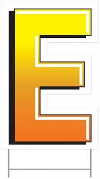 Plastic "E" Yard Sign