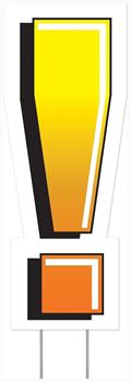 Plastic "Exclamation Mark" Yard Sign