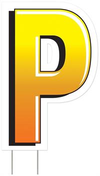 Plastic "P" Yard Sign