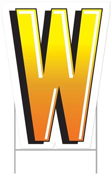 Plastic "W" Yard Sign