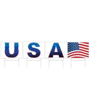 Plastic USA Yard Sign