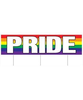 Plastic Jumbo Pride Yard Sign