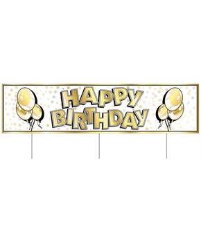 Plastic Jumbo Happy Birthday Yard Sign
