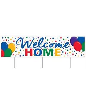 Plastic Jumbo Welcome Home Yard Sign