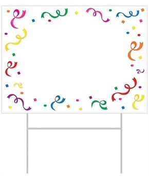 Plastic "Blank" Yard Sign
