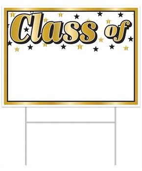 Plastic "Class Of" Yard Sign