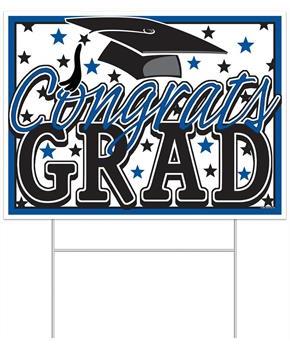 Plastic Congrats Grad Yard Sign