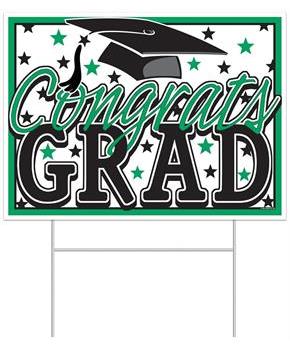 Plastic Congrats Grad Yard Sign