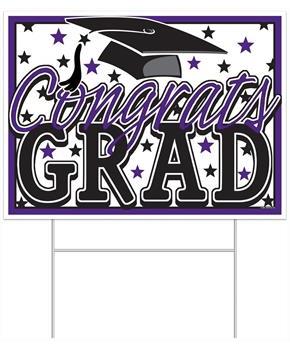 Plastic Congrats Grad Yard Sign