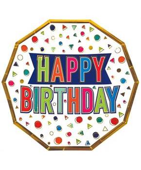 Happy Birthday Decagon Plates