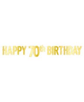 Foil Happy "70th" Birthday Streamer