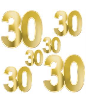 Foil "30" Birthday Cutouts