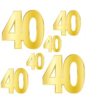 Foil "40" Birthday Cutouts