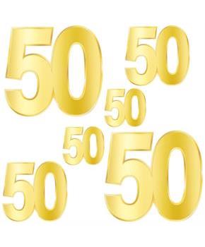 Foil "50" Birthday Cutouts
