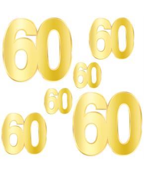 Foil "60" Birthday Cutouts