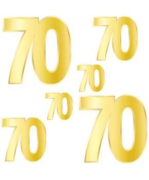 Foil "70" Birthday Cutouts