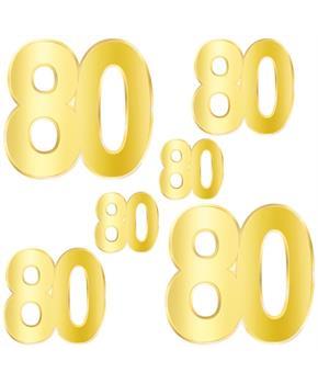 Foil "80" Birthday Cutouts
