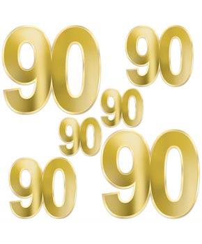 Foil "90" Birthday Cutouts