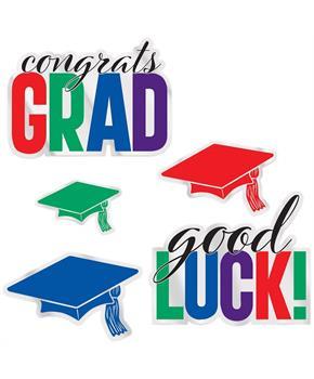 Plastic Congrats Grad Cutouts