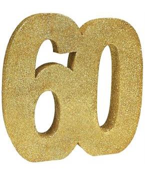 3-D Glittered "60" Centerpiece