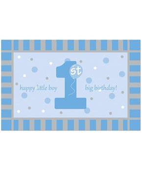 Plastic 1st Birthday Floor Mat