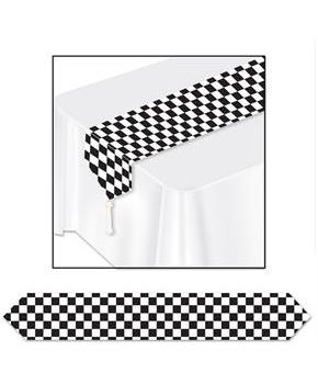 Printed Checkered Table Runner