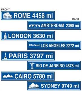 Travel Street Sign Cutouts