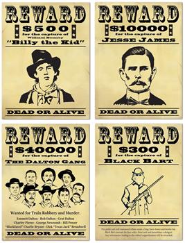 Wanted Sign Cutouts