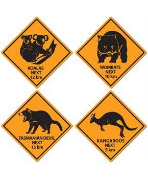 Outback Road Sign Cutouts