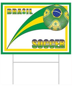 Plastic Yard Sign - Brasil