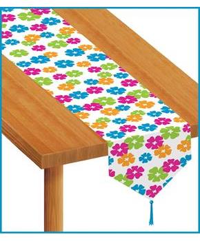 Printed Hibiscus Table Runner