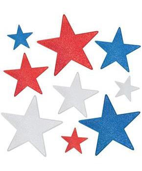 Glittered Foil Star Cutouts