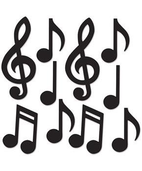 Mini Musical Notes Silhouettes
