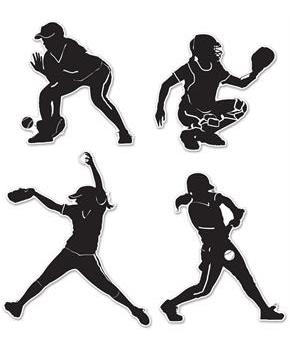 Softball Silhouettes