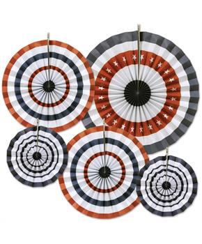 Patriotic Accordion Paper Fans